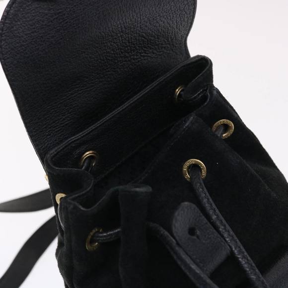 GUCCI Bamboo Backpack Suede Black 003.1705.0030 Auth 49982 - Picture 10 of 16